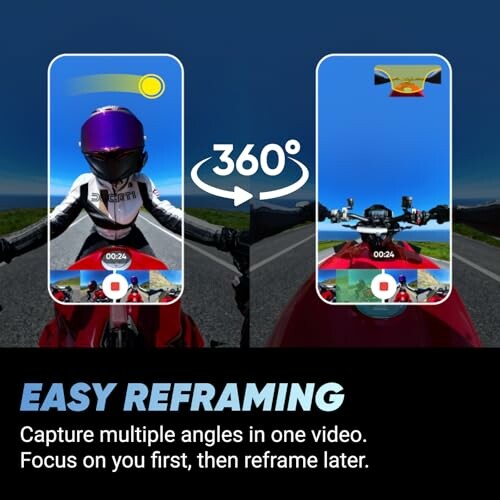 360 video reframing feature for multiple angles.