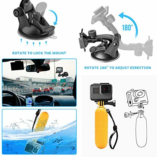 Camera mount for car dashboard and underwater use.