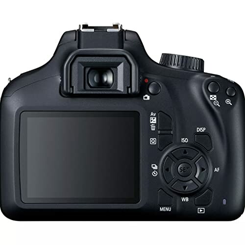 Back view of a DSLR camera showing the screen and control buttons.