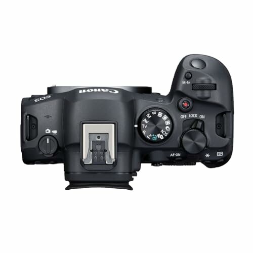 Top view of the Canon EOS R6 Mark II camera showing controls and dials