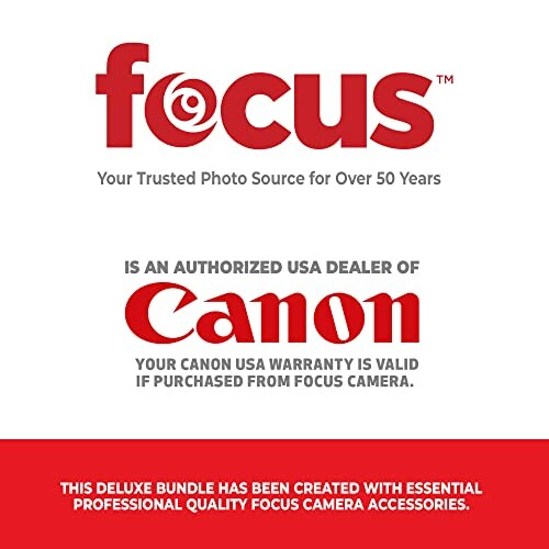 Focus Camera authorized Canon USA dealer information.