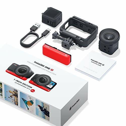 Insta360 ONE R action camera kit with accessories and packaging.