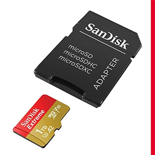 SanDisk microSD card with adapter for fast offload and transfer