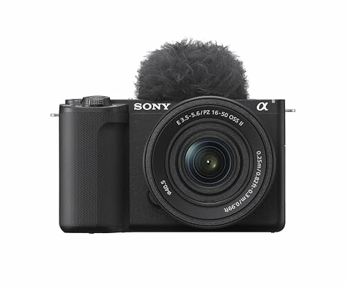 Sony digital camera with microphone attachment